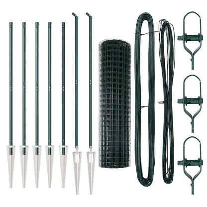Euro Fence with Spikes 10 x 1.2 m PVC-Coated Steel Green Mesh