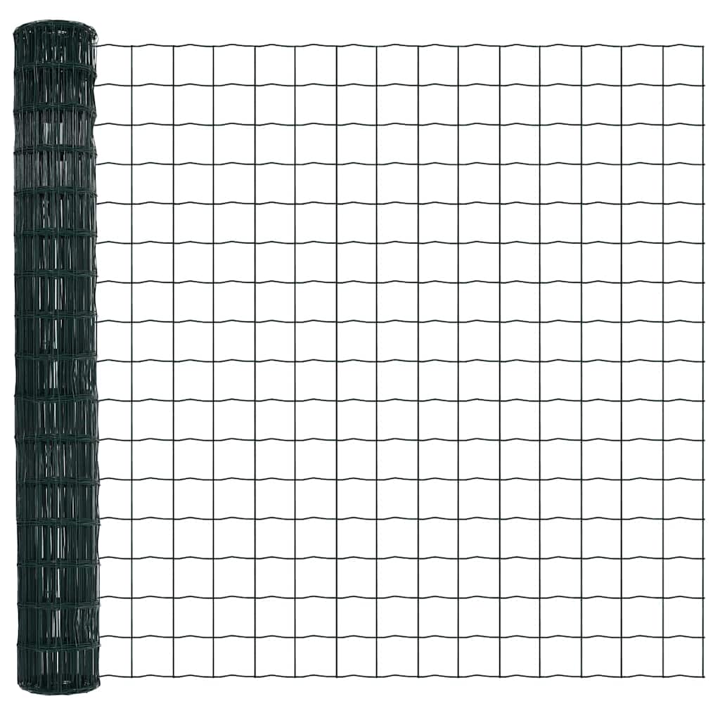 Fence with Post Green 1.6 x 10 m Steel and PVC