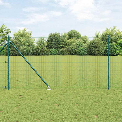 Euro Fence with Spikes 25 x 1 m PVC-Coated Steel Green Mesh