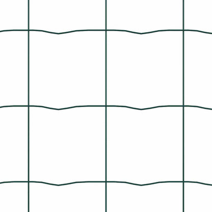 Fence with Post Green 0.6 x 50 m Steel and PVC