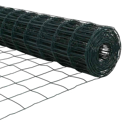 Fence with Post Green 0.6 x 50 m Steel and PVC