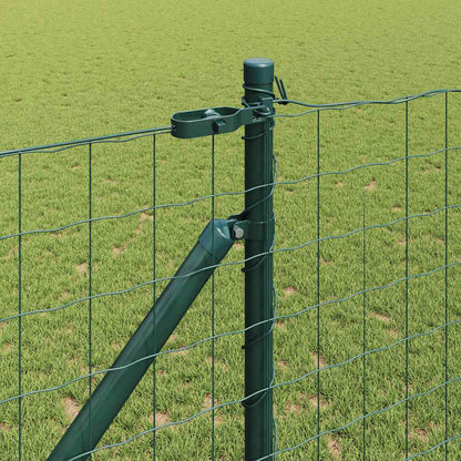 Euro Fence with Spikes 10 x 1.4 m PVC-Coated Steel Green Mesh