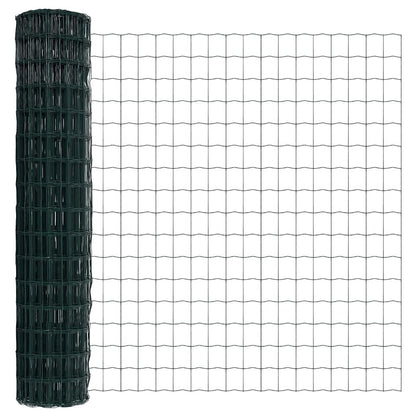 Fence with Post Green 1.6 x 10 m Steel and PVC