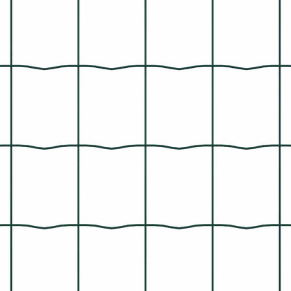 Fence with Post Green 0.6 x 50 m Steel and PVC