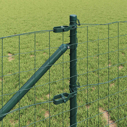 Fence with Post Green 0.6 x 50 m Steel and PVC