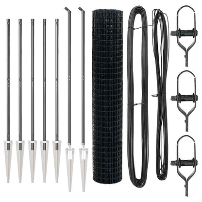 Euro Fence with Spikes 10 x 1.6 m PVC-Coated Steel Grey Mesh