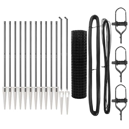 Euro Fence with Spikes 25 x 1.2 m PVC-Coated Steel Grey Mesh