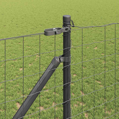 Euro Fence with Spikes 25 x 1.2 m PVC-Coated Steel Grey Mesh