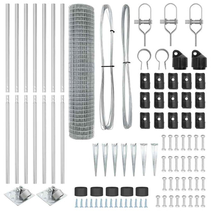 Outdoor Euro Fence with Spikes 10 x 1.5 m Galvanised Steel Mesh