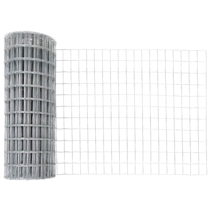 Euro Fence with Spikes 10 x 0.8 m Galvanised Steel Silver Mesh