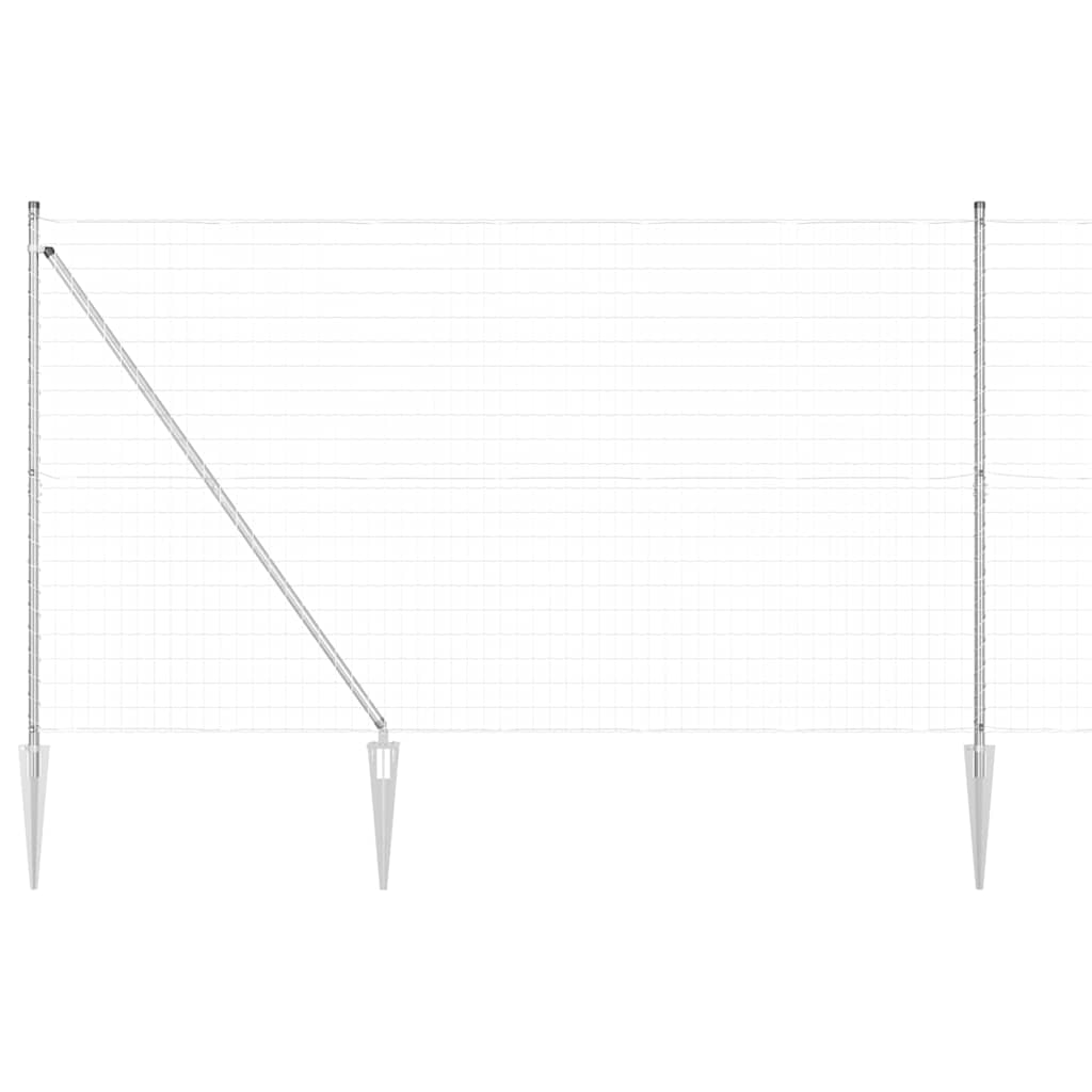 Outdoor Euro Fence with Spikes 10 x 1.6 m Galvanised Steel Mesh
