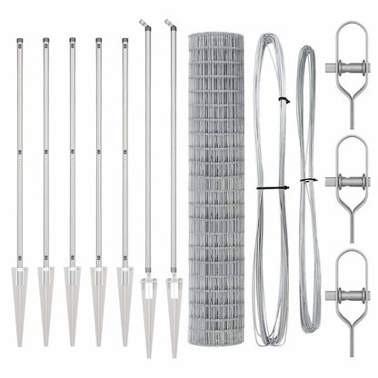 Outdoor Euro Fence with Spikes 10 x 1.6 m Galvanised Steel Mesh