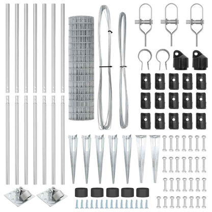 Outdoor Euro Fence with Spikes 10 x 1.4 m Galvanised Steel Mesh