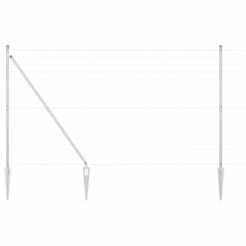 Outdoor Euro Fence with Spikes 10 x 1.6 m Galvanised Steel Mesh