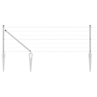 Outdoor Euro Fence with Spikes 10 x 0.4 m Galvanised Steel Mesh
