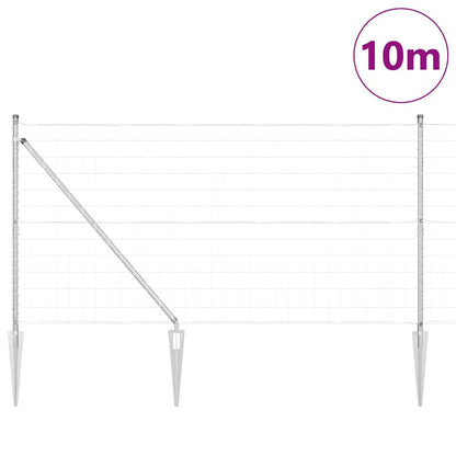 Outdoor Euro Fence with Spikes 10 x 1.4 m Galvanised Steel Mesh