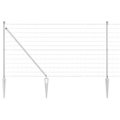 Outdoor Euro Fence with Spikes 10 x 0.8 m Galvanised Steel Mesh
