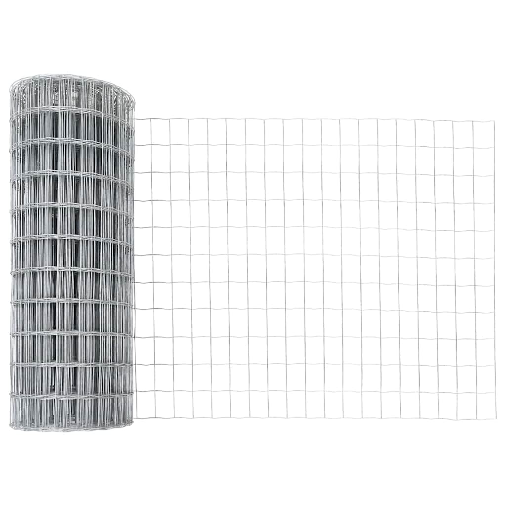 Outdoor Euro Fence with Spikes 25 x 0.8 m Galvanised Steel Mesh