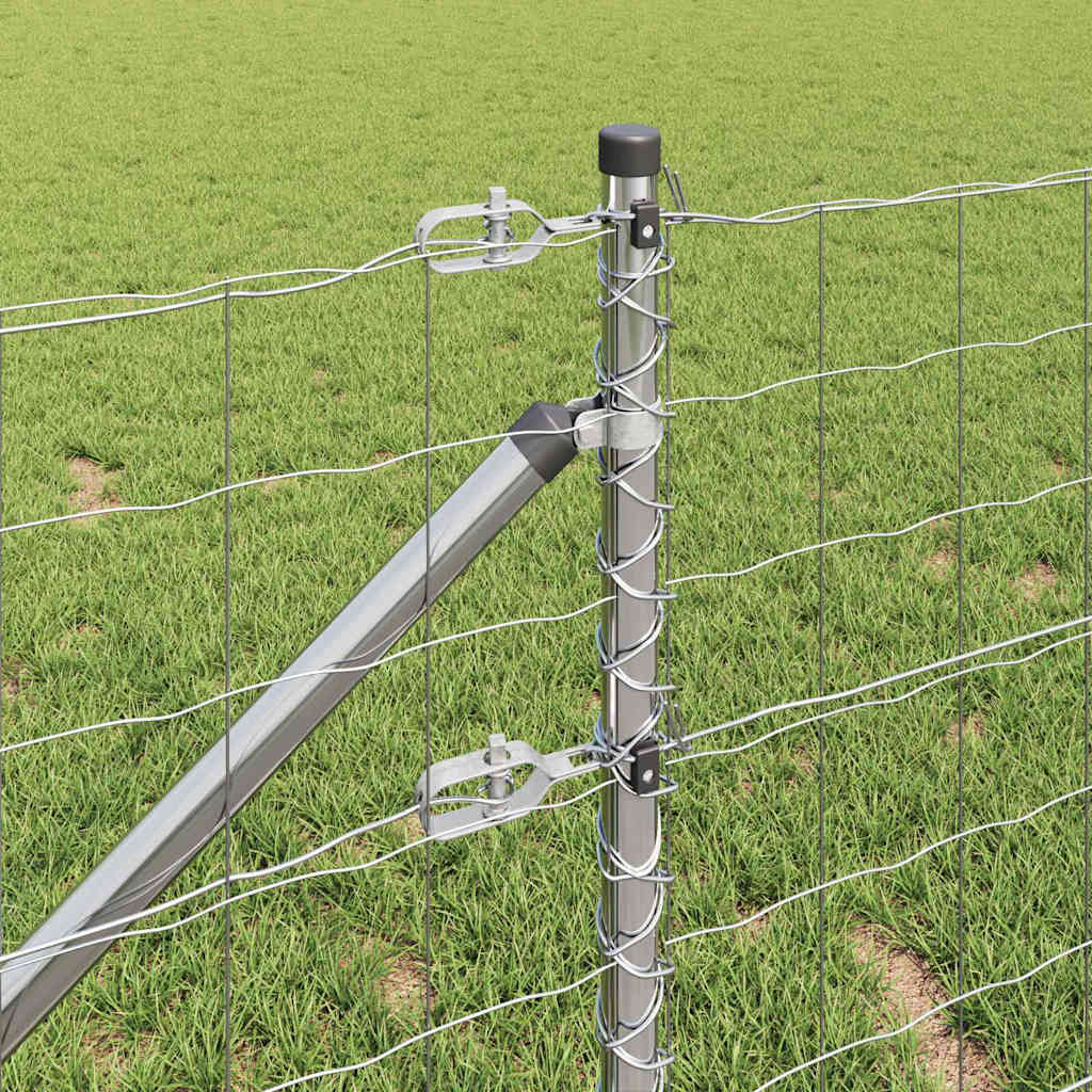 Outdoor Euro Fence with Spikes 25 x 0.4 m Galvanised Steel Mesh