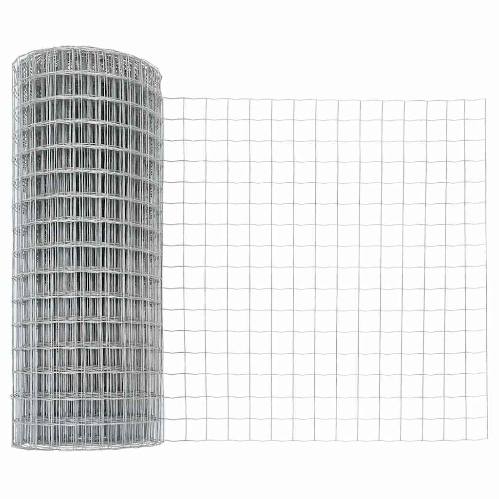 Outdoor Euro Fence with Spikes 50 x 0.4 m Galvanised Steel Mesh