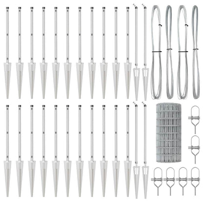 Outdoor Euro Fence with Spikes 50 x 0.4 m Galvanised Steel Mesh