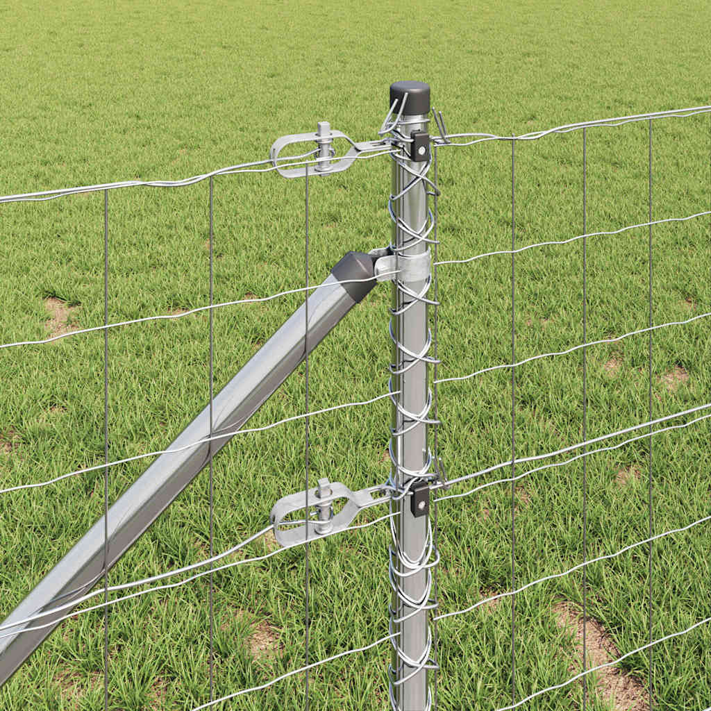 Outdoor Euro Fence with Spikes 50 x 0.6 m Galvanised Steel Mesh