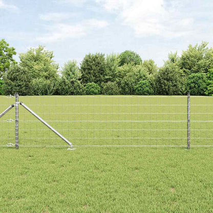 Outdoor Euro Fence with Spikes 50 x 0.6 m Galvanised Steel Mesh