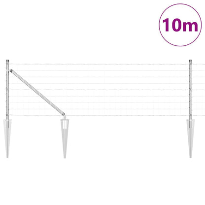 Outdoor Euro Fence with Spikes 10 x 0.6 m Galvanised Steel Mesh