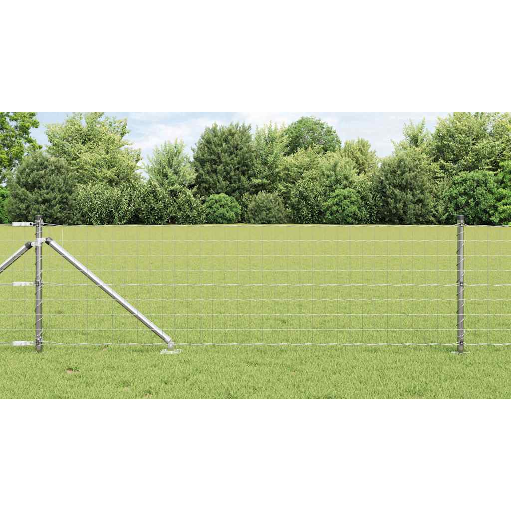 Outdoor Euro Fence with Spikes 10 x 0.8 m Galvanised Steel Mesh