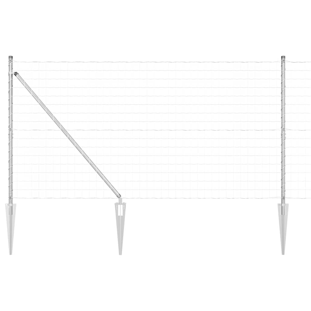Outdoor Euro Fence with Spikes 10 x 1.2 m Galvanised Steel Mesh