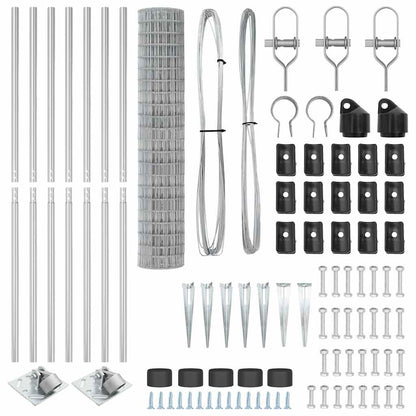 Outdoor Euro Fence with Spikes 10 x 1.5 m Galvanised Steel Mesh