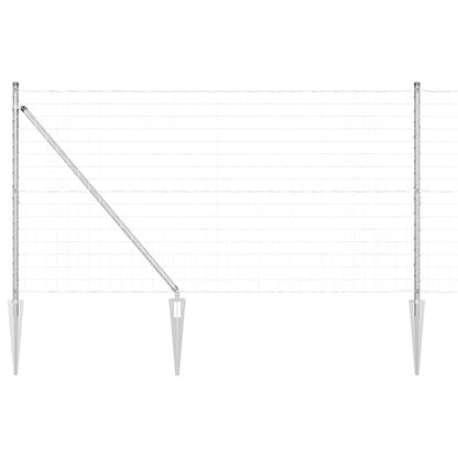 Outdoor Euro Fence with Spikes 25 x 1.2 m Galvanised Steel Mesh