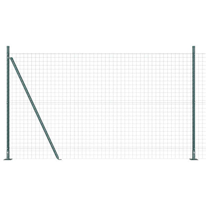 Euro Fence with Concrete Base 10 x 1.6 m PVC-Coated Steel Green