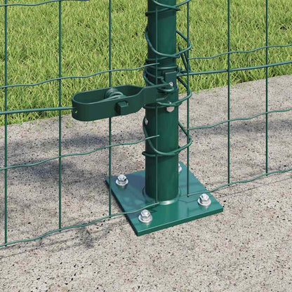 Fence with Post Green 0.8 x 10 m Steel and PVC