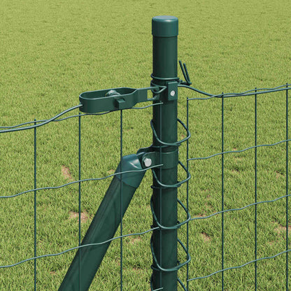 Fence with Post Green 0.8 x 10 m Steel and PVC