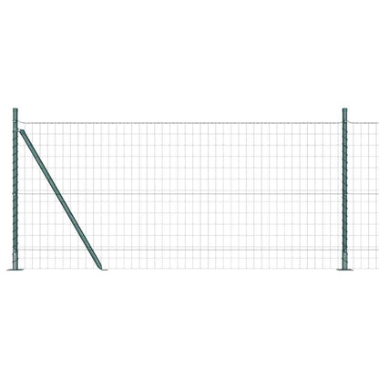Fence with Post Green 0.8 x 10 m Steel and PVC