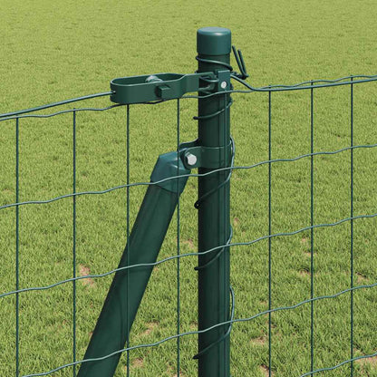 Euro Fence with Concrete Base 10 x 1.2 m PVC-Coated Steel Green