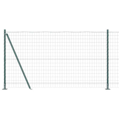 Euro Fence with Concrete Base 10 x 1.2 m PVC-Coated Steel Green