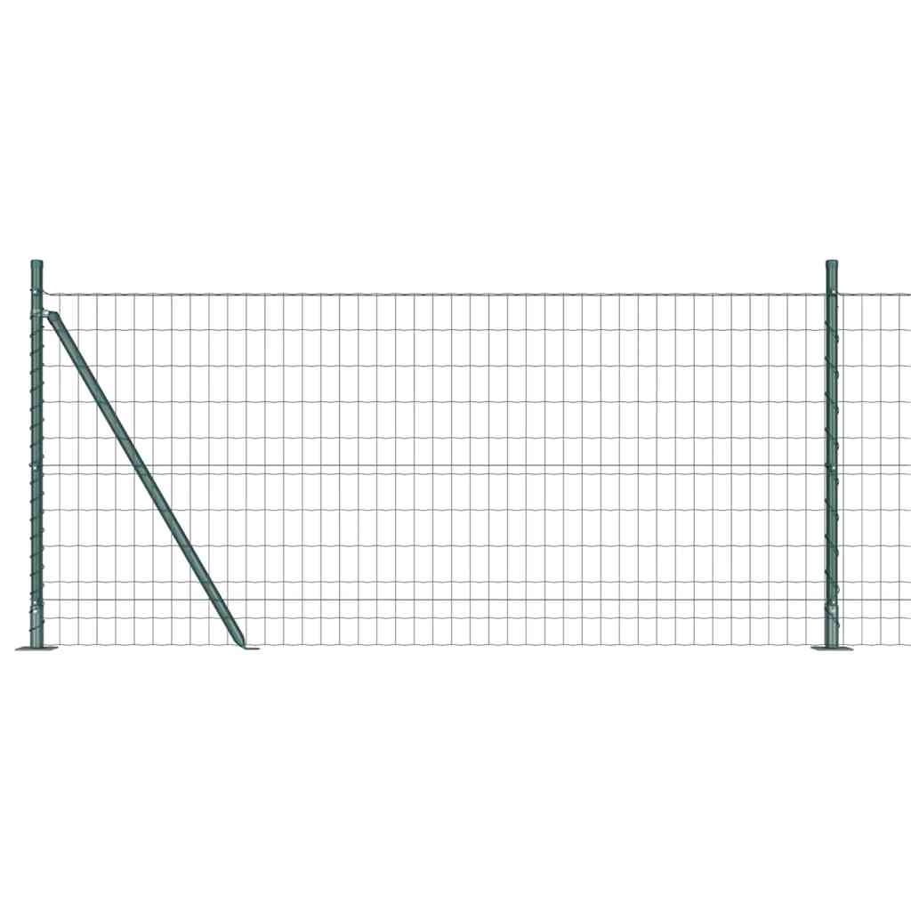 Euro Fence with Concrete Base 10 x 1 m PVC-Coated Steel Green