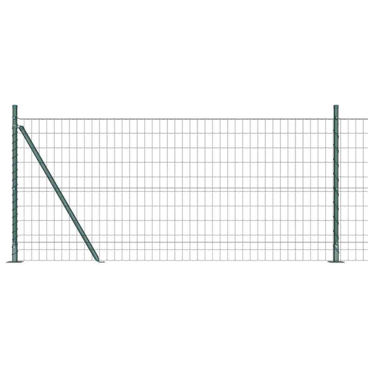 Euro Fence with Concrete Base 10 x 1 m PVC-Coated Steel Green