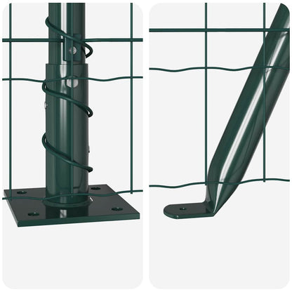 Fence with Post Green 1.2 x 10 m Steel and PVC