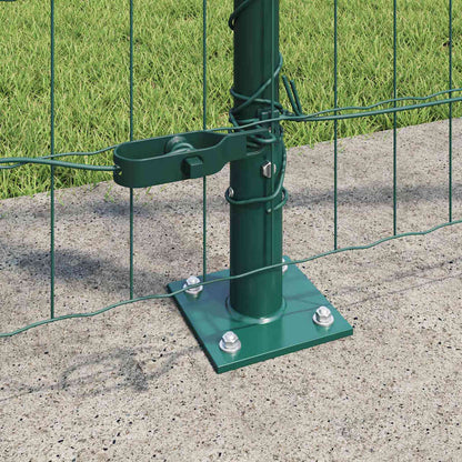 Fence with Post Green 1.2 x 10 m Steel and PVC