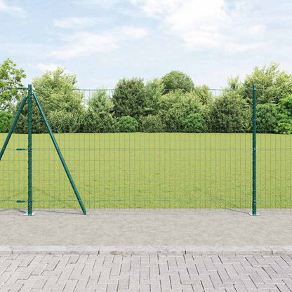 Fence with Post Green 1.2 x 10 m Steel and PVC