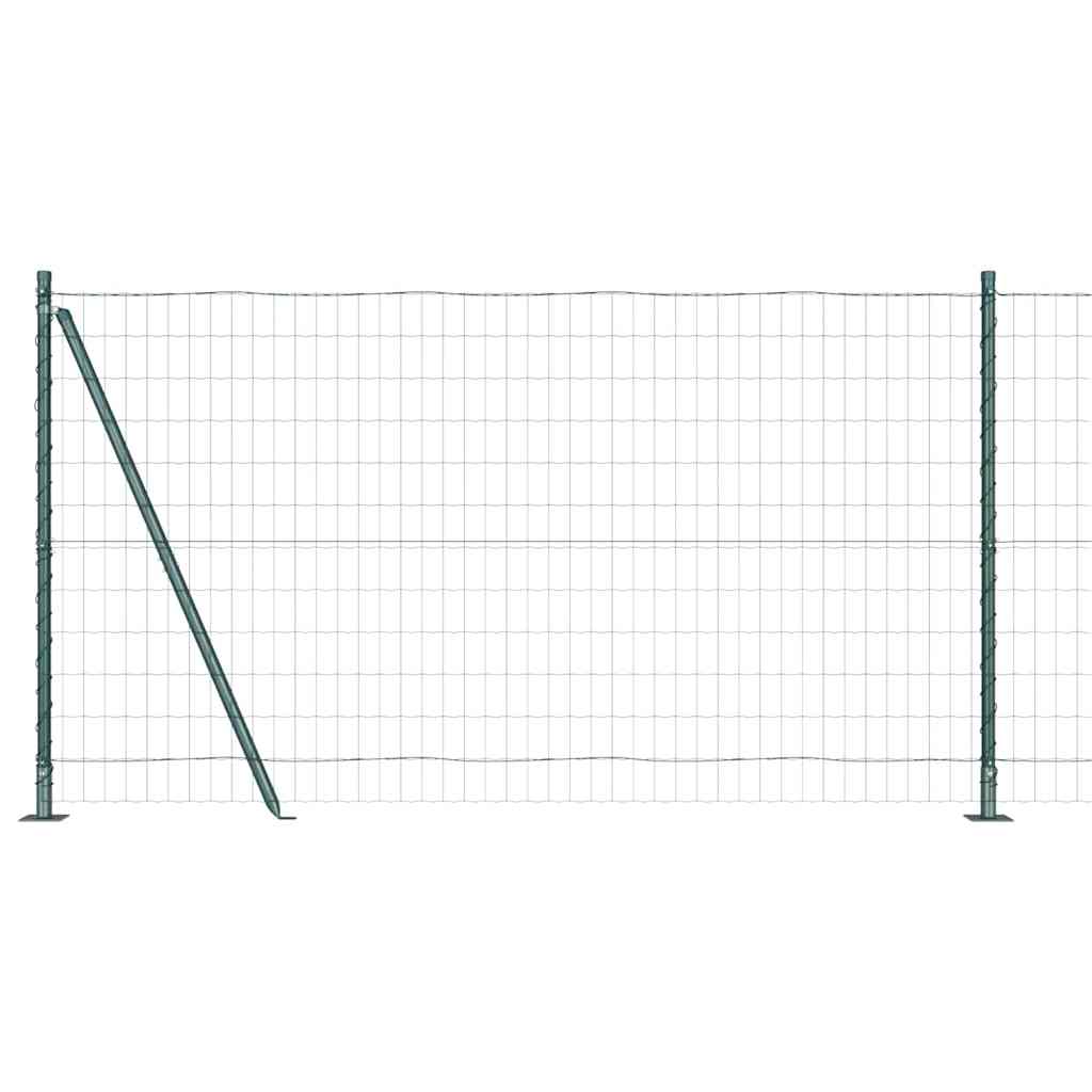 Fence with Post Green 1.2 x 10 m Steel and PVC