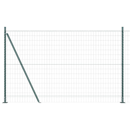Euro Fence with Concrete Base 10 x 1.5 m PVC-Coated Steel Green