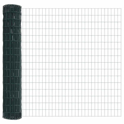 Euro Fence with Concrete Base 10 x 1.6 m PVC-Coated Steel Green