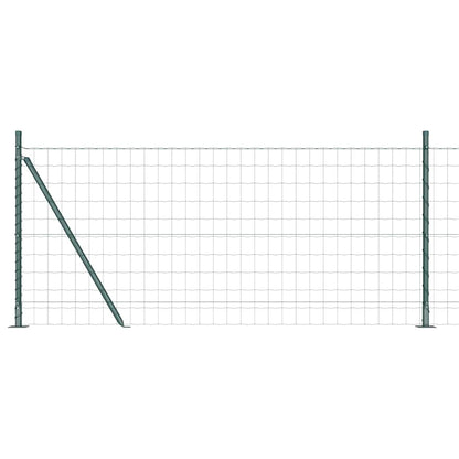 Euro Fence with Concrete Base 10 x 1 m PVC-Coated Steel Green