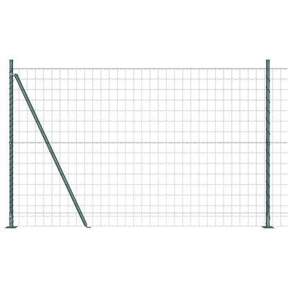 Euro Fence with Concrete Base 10 x 1.4 m PVC-Coated Steel Green