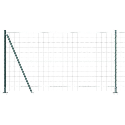 Euro Fence with Concrete Base 10 x 1.2 m PVC-Coated Steel Green