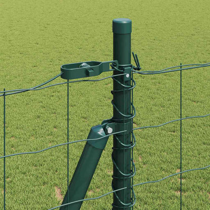 Euro Fence with Concrete Base 10 x 1.5 m PVC-Coated Steel Green